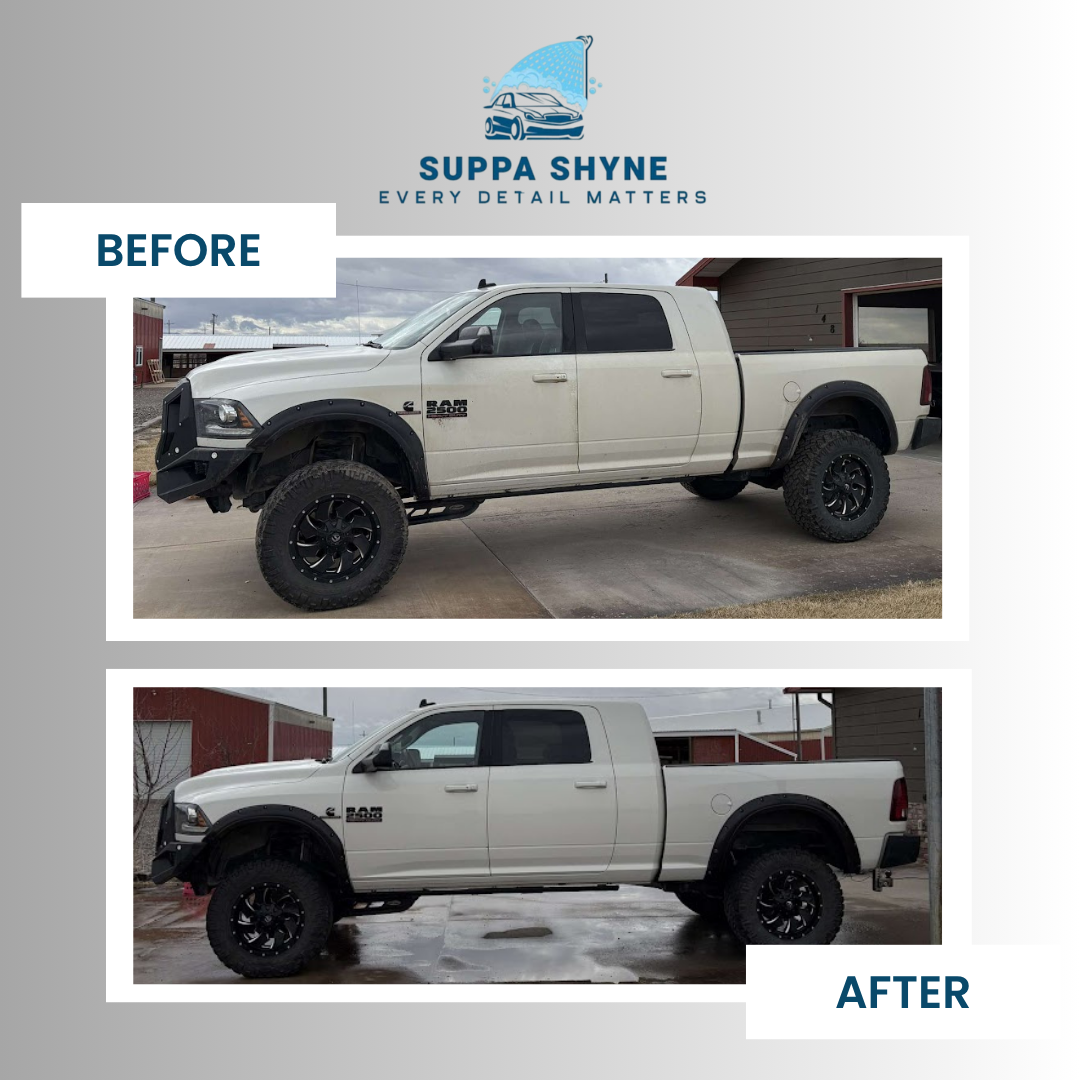 Exterior before and after mobile detailing in Great Falls